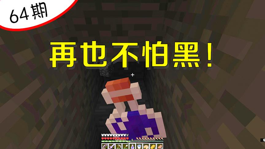 我的世界阿阳64：只从拥有这个东西后，我下矿洞再也不怕黑了！