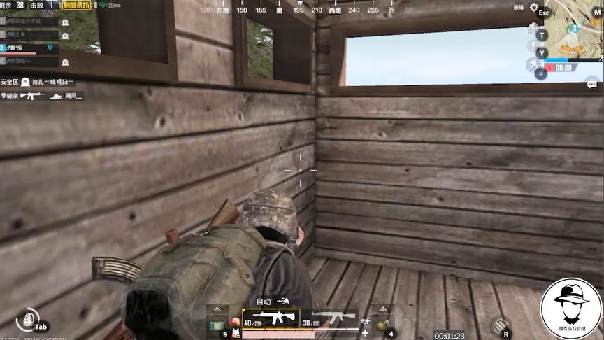 刺激战场：这种情况下我能怎么办，前面和后面都是人，只能躲房子