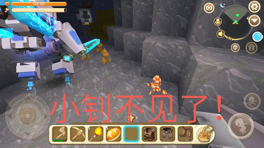 迷你世界：吃了红色蘑菇居然可以传送回家园，小钊吃10朵就回家了
