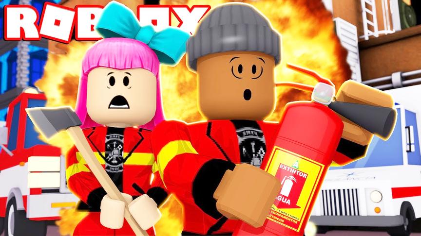 小飞象解说 Roblox消防员模拟器 小镇着火模拟救援