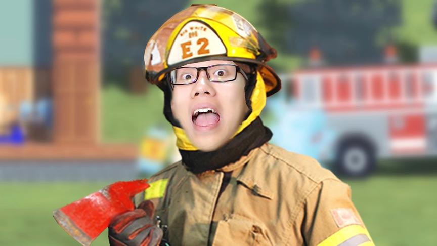 奇葩救火员，双人救出大楼内的宝宝！鲤鱼Ace解说