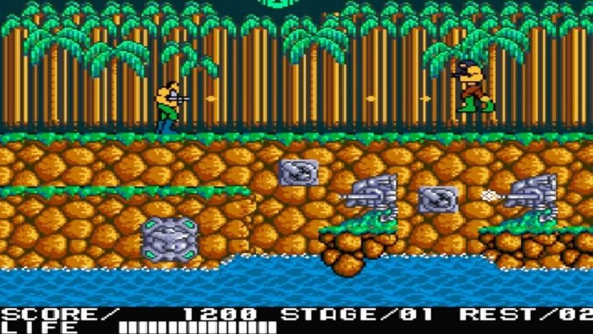 带有水下八关的《魂斗罗》，官方出品，有玩过的吗