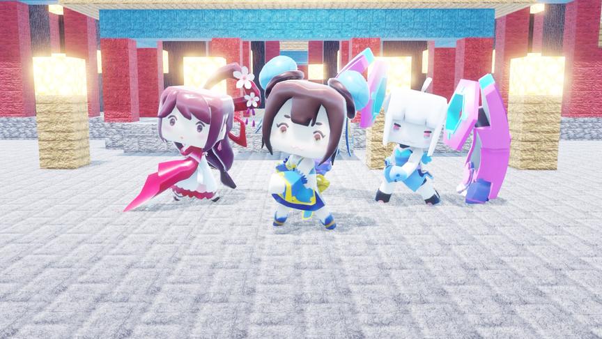 迷你世界三个小女生的Shadow World
