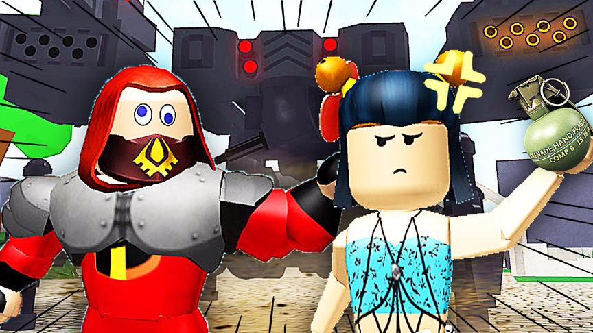 屌德斯&小熙 Roblox旅游巴士模拟器 超人总动员大战战争机器人