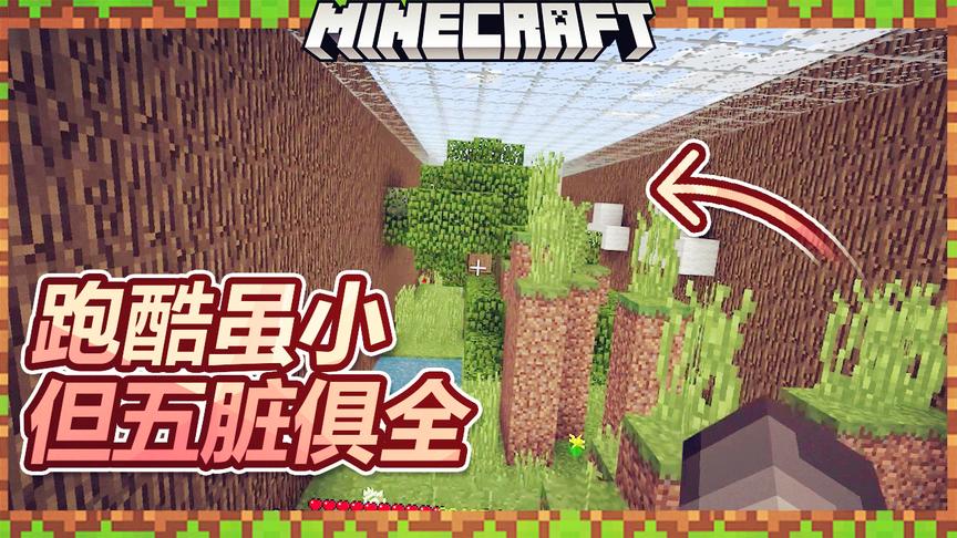 我的世界：这个跑酷虽然小，但是五脏俱全啊！
