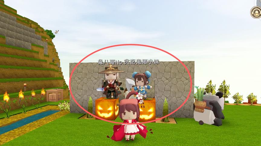 迷你世界联机12：我和兔八哥把带回的羊，关进了猪小妹修好的羊圈