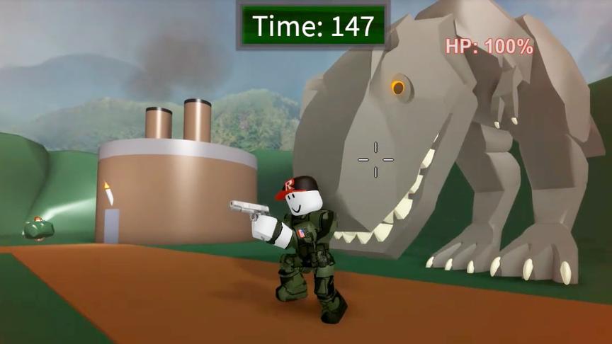波波仔解说 roblox 恐龙猎人：跟着波波仔一起来溜霸王龙！