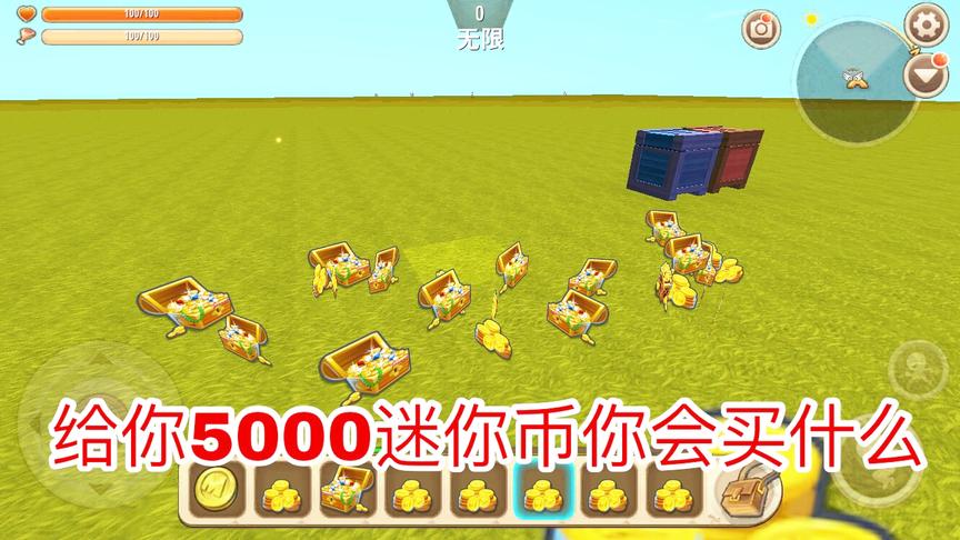 迷你世界：给你5000迷你币，你会怎么花？你会买那些皮肤坐骑？
