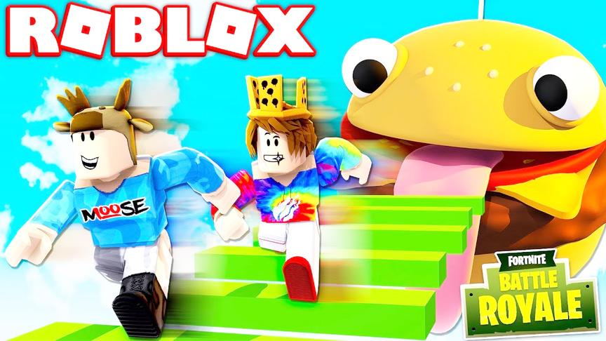 小飞象解说 Roblox逃离汉堡先生 爆笑堡垒之夜冒险！有人埋伏我？