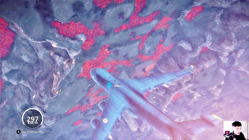 小林解说：大型运输机撞击火山深处场面属实控制不住