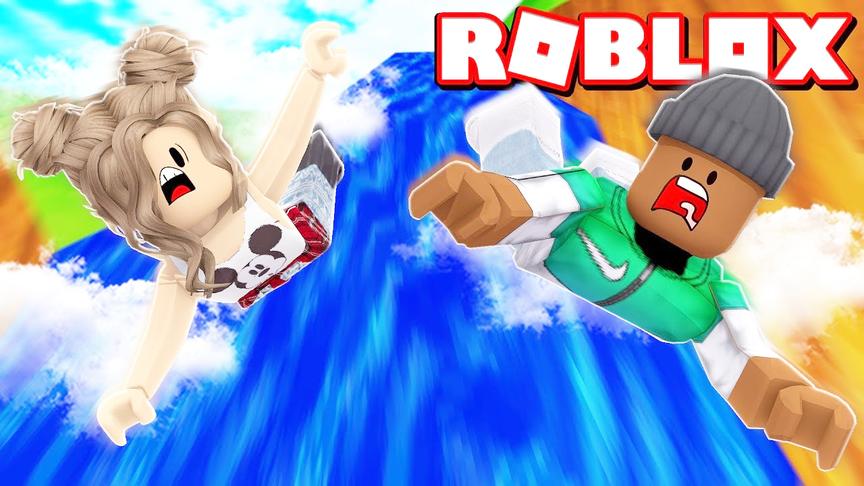 小飞象解说 Roblox瀑布逃生 我的腿短了点！这关也太难了吧！