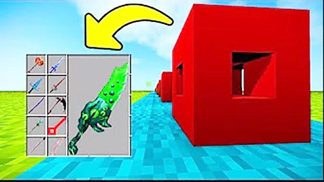 魔哒我的世界挑战幸运方块 运气太好挖掘出神级武器和泰坦生物了