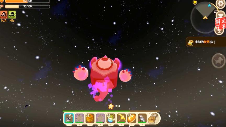 迷你世界生存，萌眼星上的空岛怪物疯了