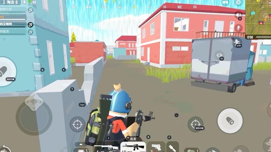 香肠派对手游：小朋友真多啊，一把M24让我当上杠把子