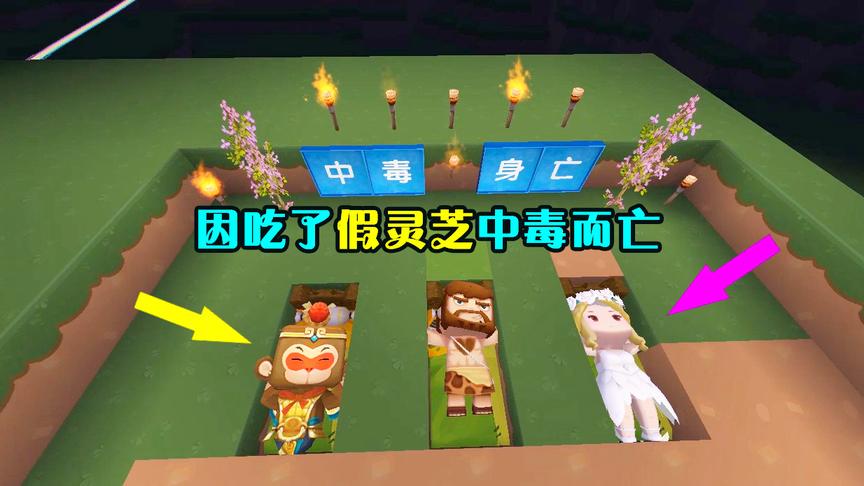迷你世界：残忍的大叔为了钱，去卖假灵芝，却陷害路人丢了性命
