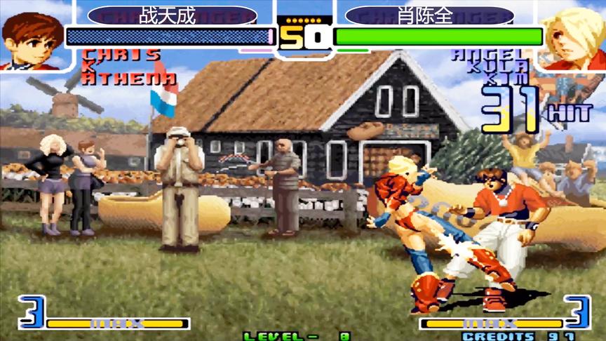 拳皇2002：安吉尔再次使出鬼畜小脚，31连踢这是神操作