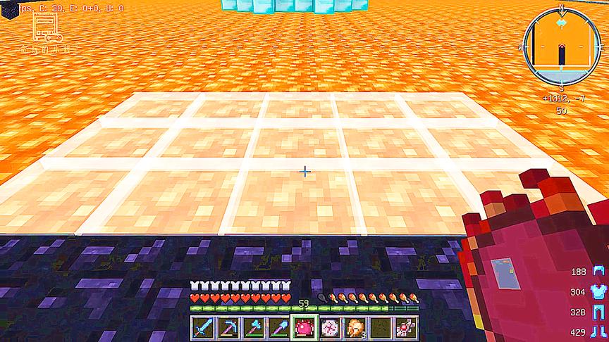 我的世界1件神器，对着岩浆海点击一下，瞬间变成黑曜石！