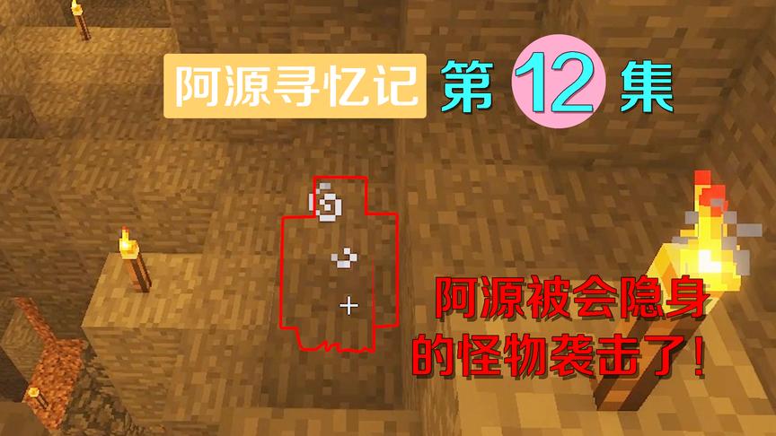 我的世界阿源寻忆记12：阿源被隐身怪物偷袭？却两剑就把它打死了