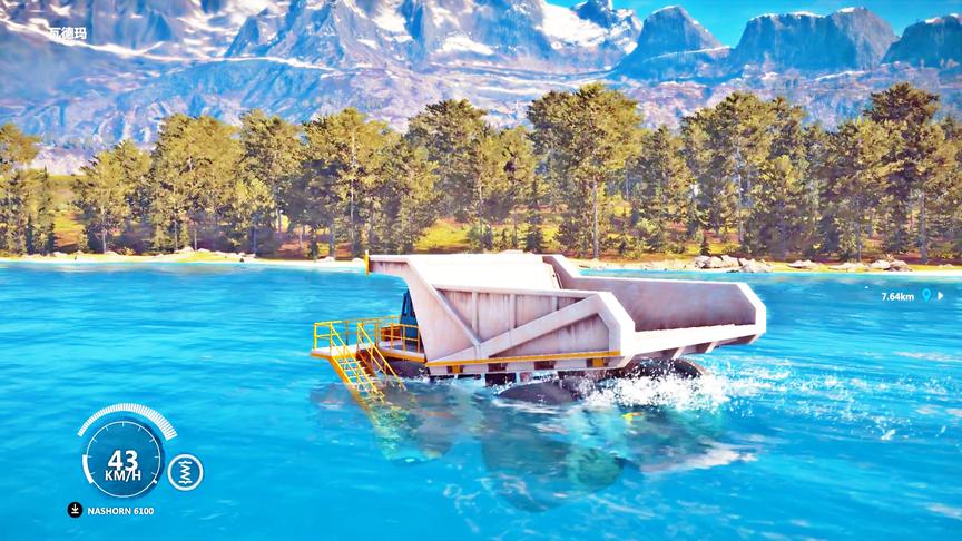 小林解说：矿石运输车的涉水能力，真的令我惊叹！