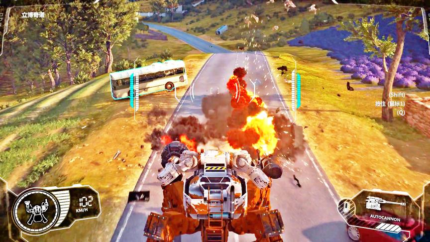 小林解说：只要驾驶这辆机甲上路，没人任何人可以抵挡住！