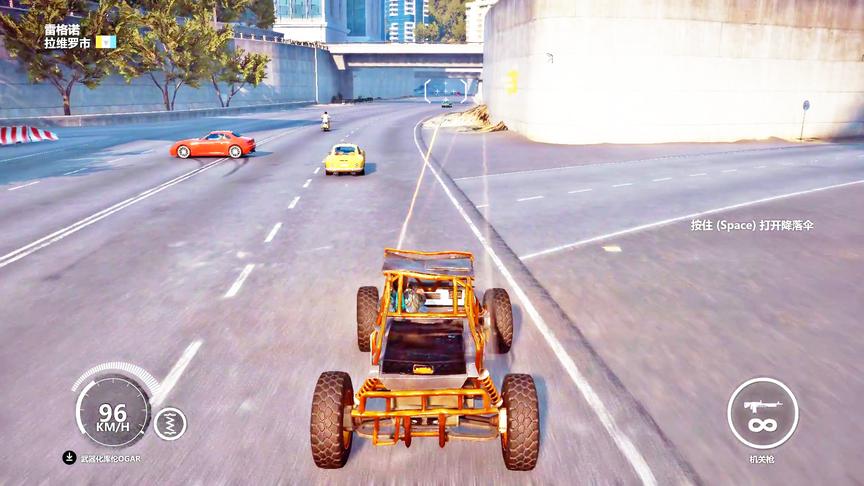 小林解说：强劲的越野车加上机枪，简直就是绝配！