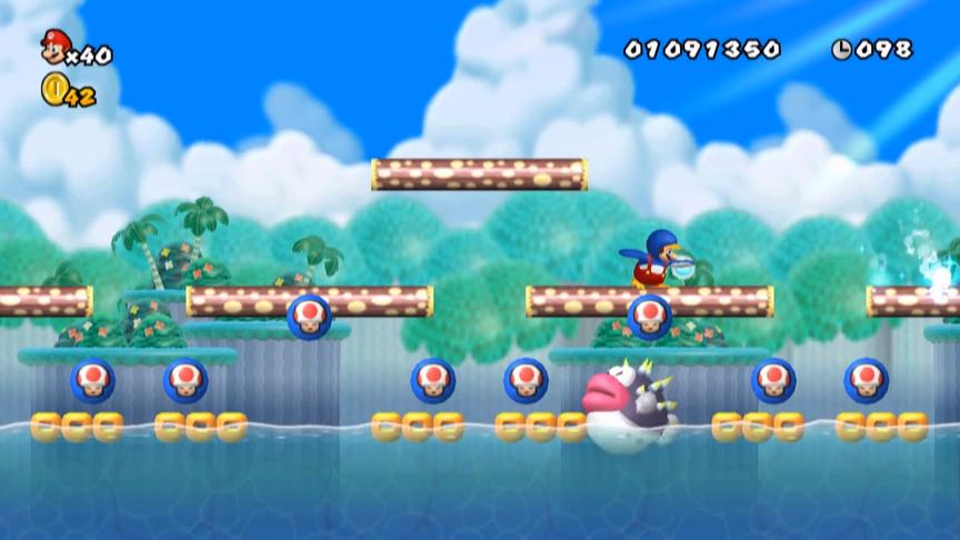 马里奥，你看那条鱼，它又大又圆