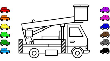 画帅气的云梯消防车 西瓜视频