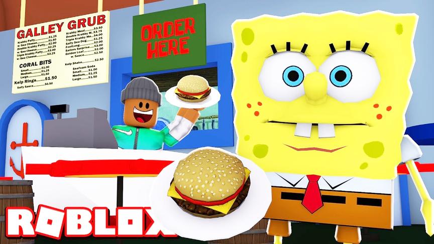 小飞象解说 Roblox蟹老板大亨 神奇蟹堡王！和海绵宝宝一起打工？