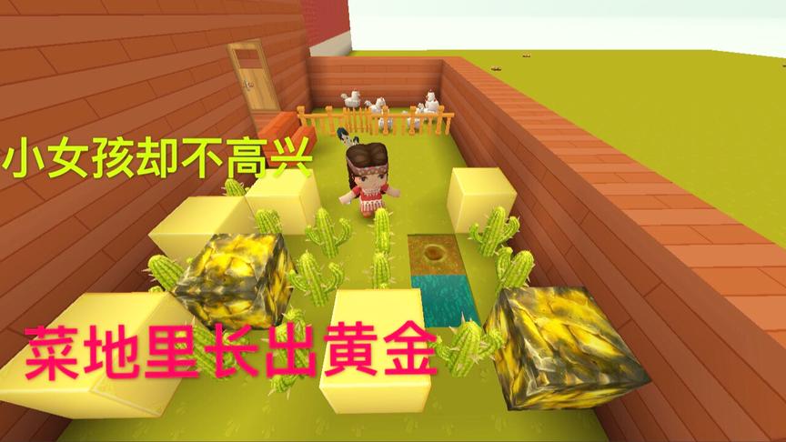 迷你世界故事：父亲死求女儿照顾菜地，意外种出黄金，她却不敢用