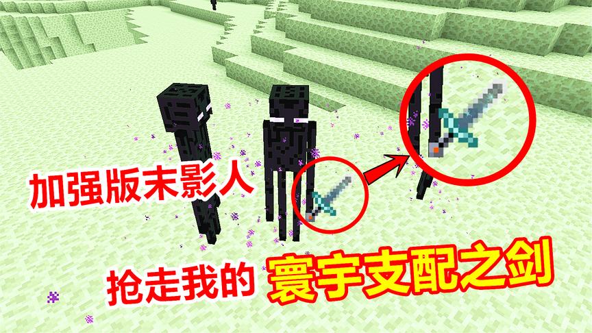 玩家进入末地，被一群末影人围攻！还抢走了我的寰宇支配之剑！