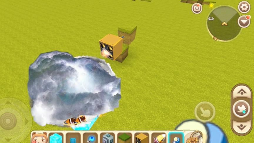 迷你世界：教你制作“乌云闪电”，会打雷的乌云，被攻击会烤熟？