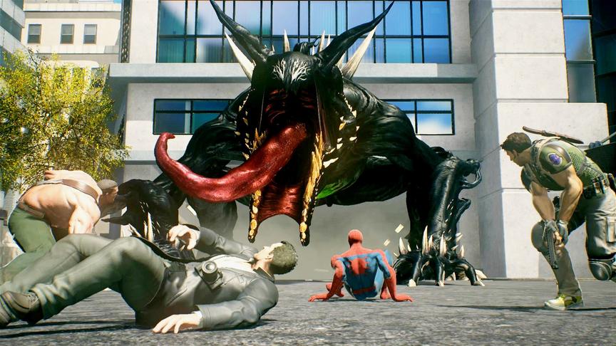 毒液最终形态登场，身高近百米，打垮复仇者联盟，还感染了蜘蛛侠