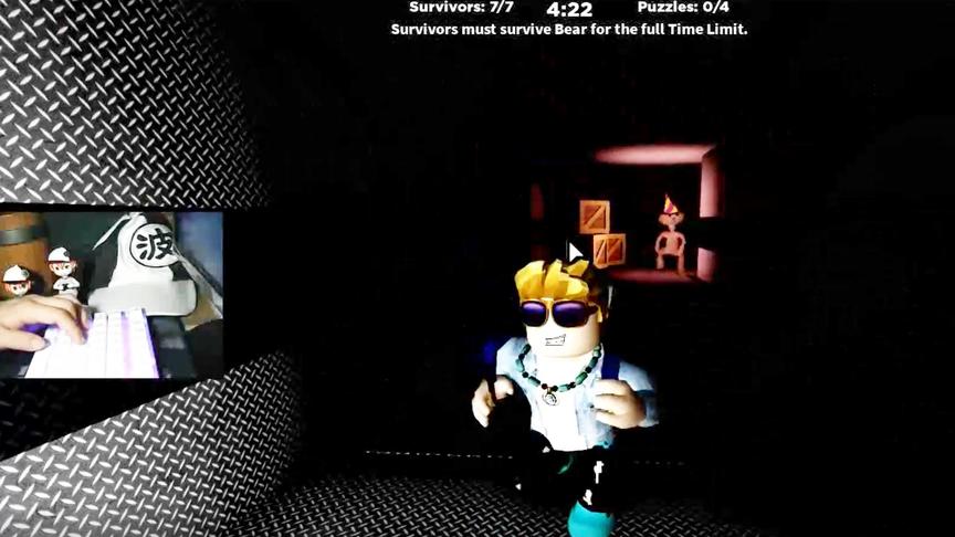 roblox“奇怪的熊”波波仔解说：玩具熊成精啦！带着生日帽追杀我