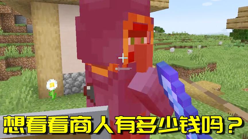 我的世界生存日记44：忍不住对流浪商人下毒手！却发现他是穷鬼？