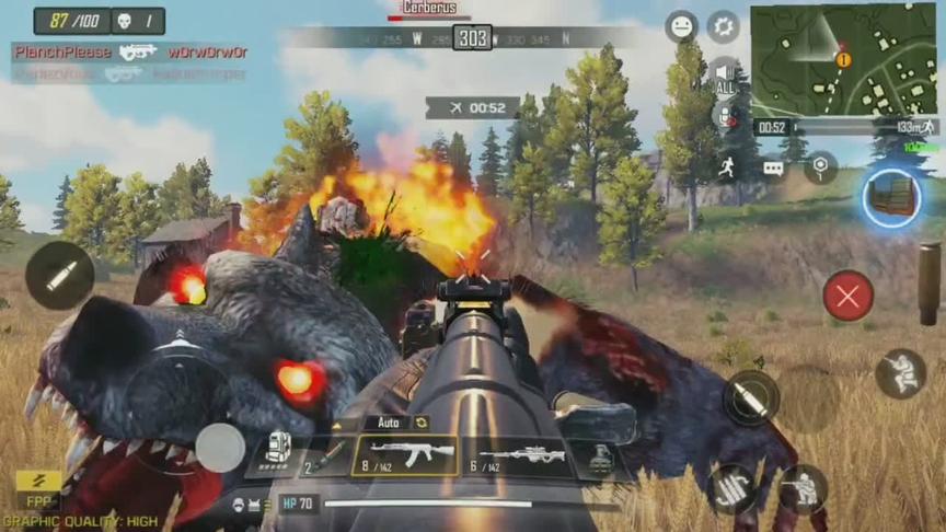 使命召唤手游:吃鸡模式打完boss，开飞机，操作太棒了!