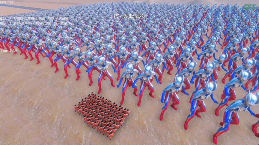 史诗战争模拟器：100个孙悟空能对抗1000个赛罗奥特曼吗？