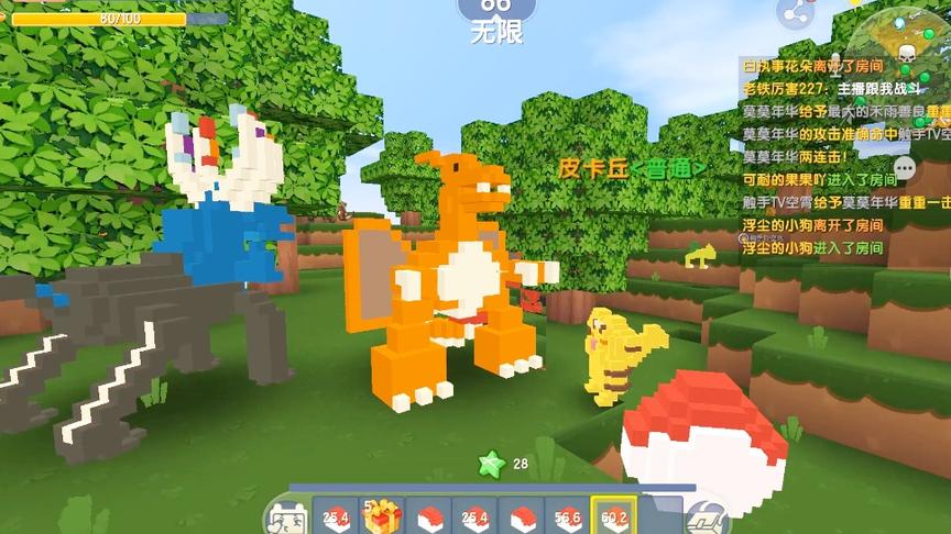 神奇宝贝大陆，抓到了神兽打败对面的喷火龙还获得了喷火龙蛋。