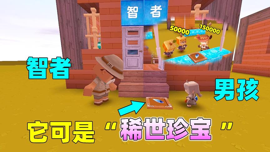 迷你世界故事：沮丧的男孩，智者为了帮他，结果让他去”卖石头“