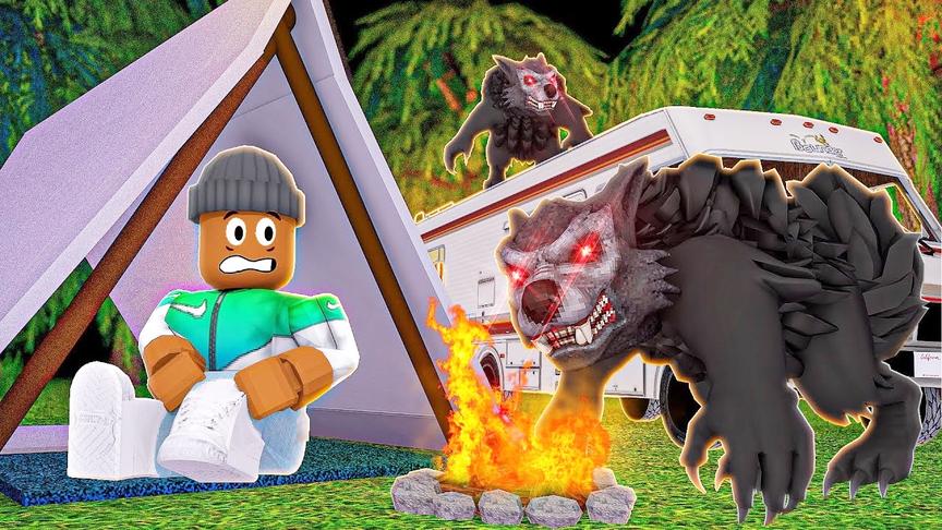 Roblox露营模拟器：公路冒险居然遇到可怕狼人？小飞象解说