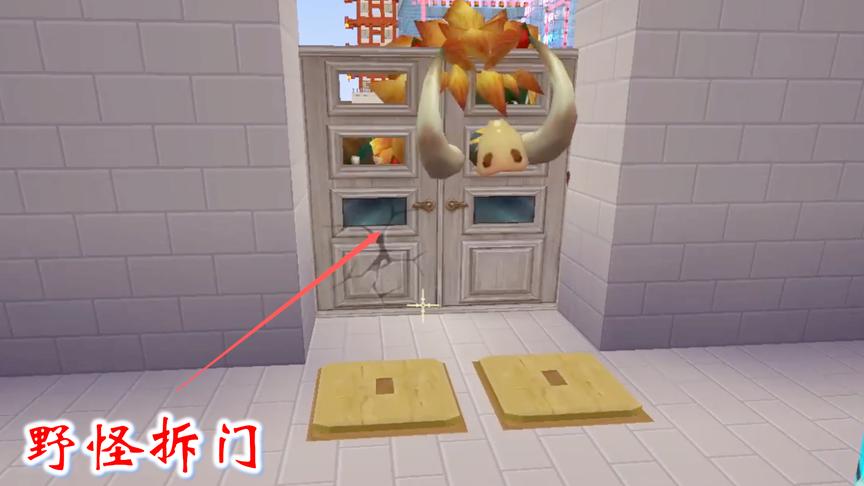 迷你世界联机高级280：野人拆门大家见过吗？直接把我大门破坏了