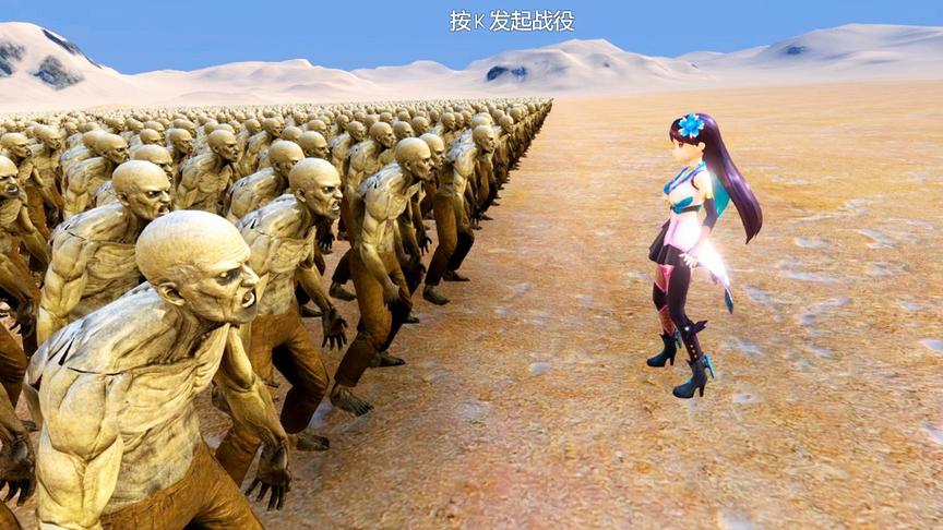 1个美女VS10000只丧尸，她居然能吃掉丧尸，结局诡异的很