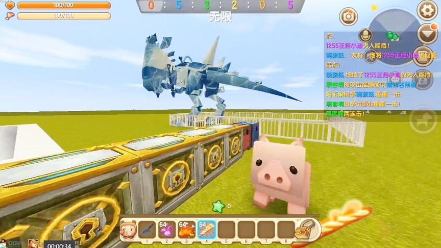 迷你世界:实体303里面，有巨大的化石龙，还有各种宝贝。