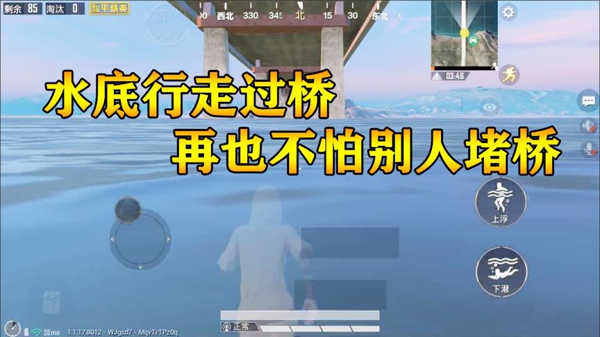 和平精英挑战骚操作85：在水底行走过桥？再也不怕别人堵桥了！