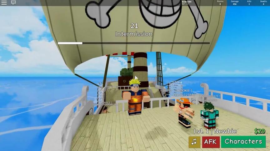 roblox虚拟世界“动漫大乱斗”：鸣人，艾斯，孙悟空谁最厉害？