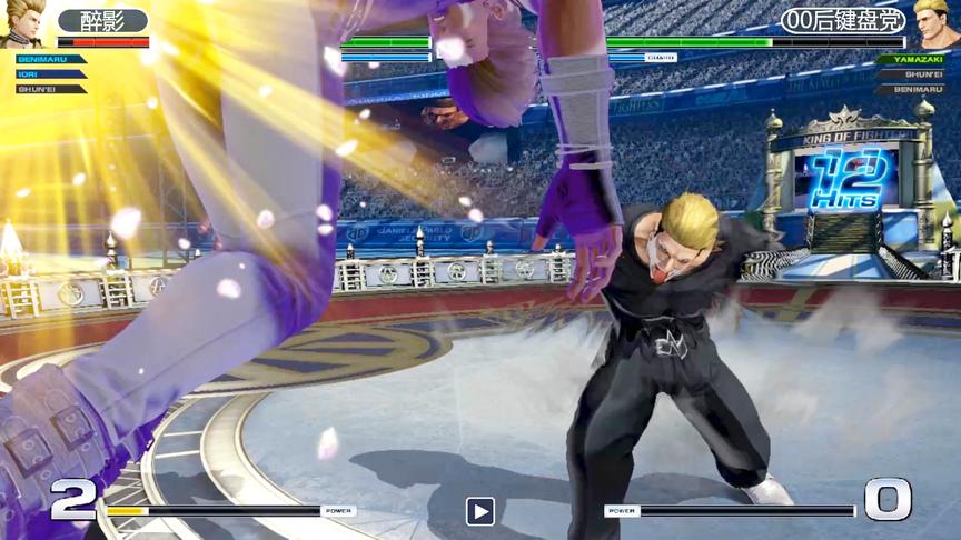 拳皇14：龙二的顶点必杀技疯狂的极点，两只胳膊疯狂甩向红丸