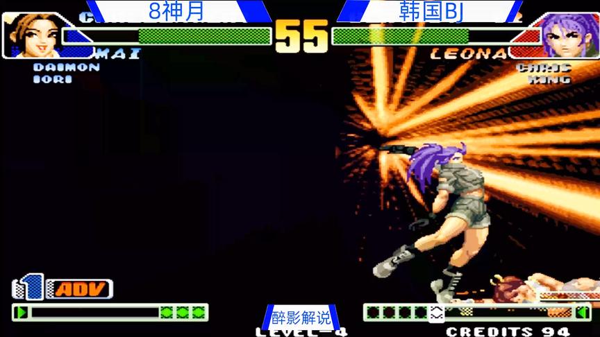 拳皇98c：韩国第一莉安娜果然厉害，V字金锯真是翻盘神技