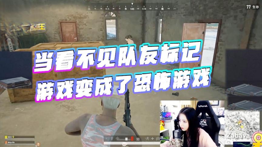 绝地求生呆妹儿：当看不见队友的标记，游戏变成了恐怖游戏！