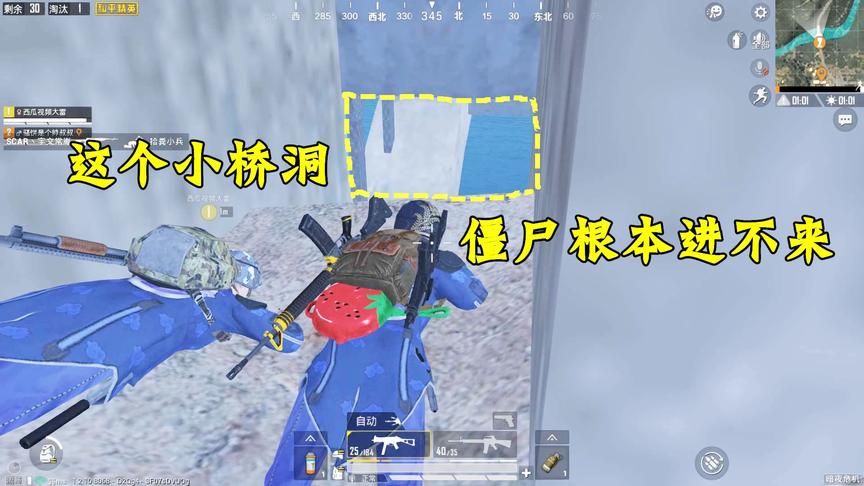 骚饼解说：暗夜危机模式发现无敌桥洞！无伤打僵尸简直太爽了！