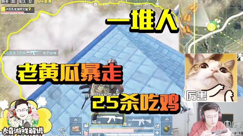 整局回顾：一局4000+伤害？老黄瓜房区暴走天秀25杀吃鸡！