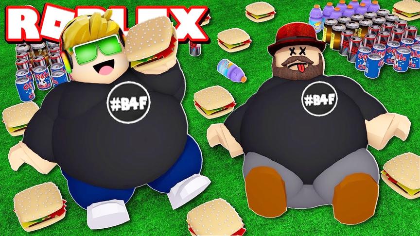 Roblox吃货模拟器：汉堡蛋糕太好吃了！变成了超级大胖子？